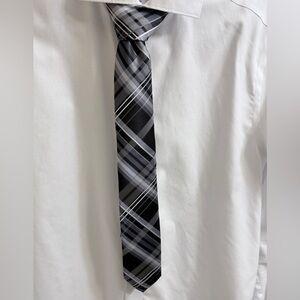 Aeropostale Black and Gray Plaid Tie